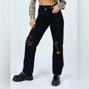 Princess Polly Holly Asymmetric Jeans